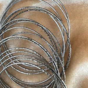 Thin Silver Bangles
